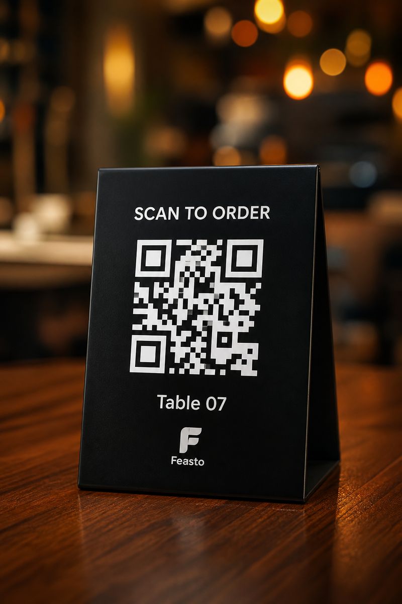 Scan to order table stand